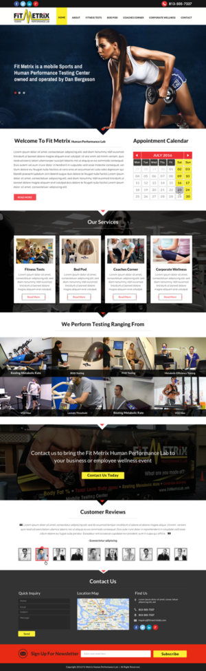 Web Design by Sbss for Fit Metrix Lab, Inc | Design: #11331212