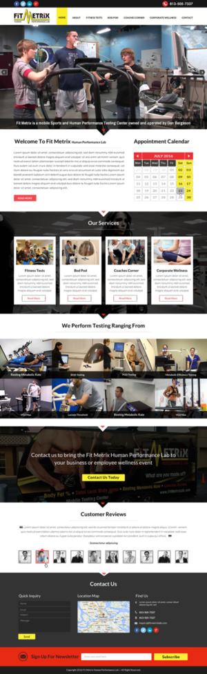 Web Design by Sbss for Fit Metrix Lab, Inc | Design: #11331213