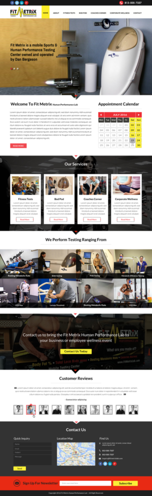 Web Design by Sbss for Fit Metrix Lab, Inc | Design: #11331214