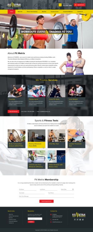 Web Design by Sbss for Fit Metrix Lab, Inc | Design: #11334938