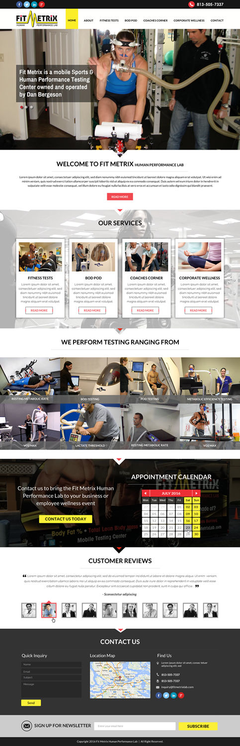 Web Design by Sbss for Fit Metrix Lab, Inc | Design #11334940