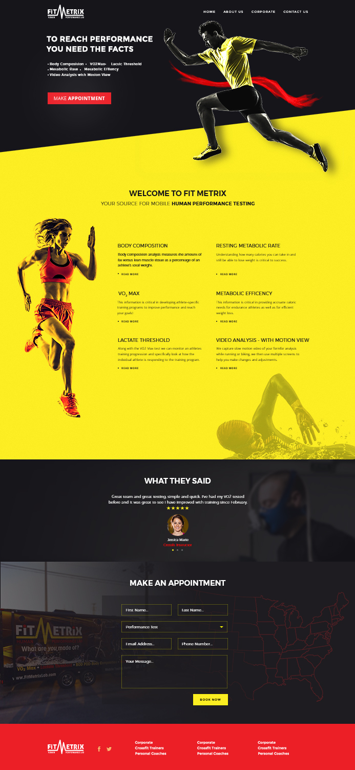 Web Design by Dionis for Fit Metrix Lab, Inc | Design #11408402