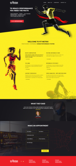 Web Design by Dionis for Fit Metrix Lab, Inc | Design #11408402