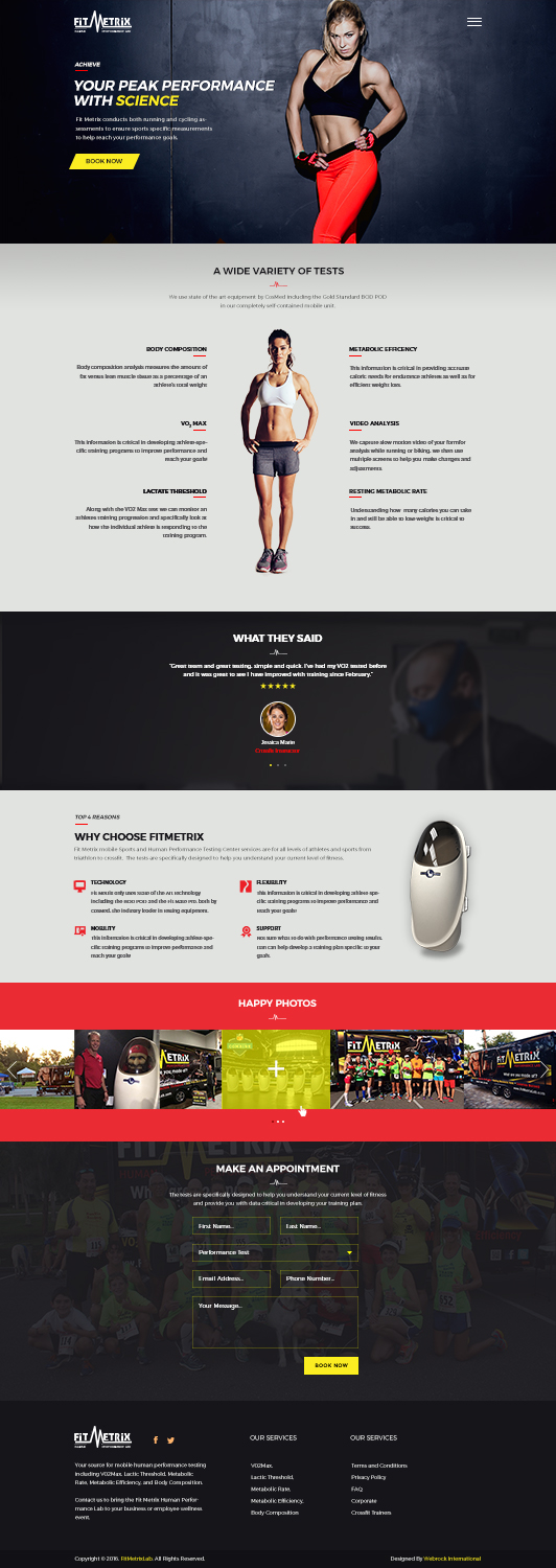 Web-Design von Dionis für Fit Metrix Lab, Inc | Design #11423446