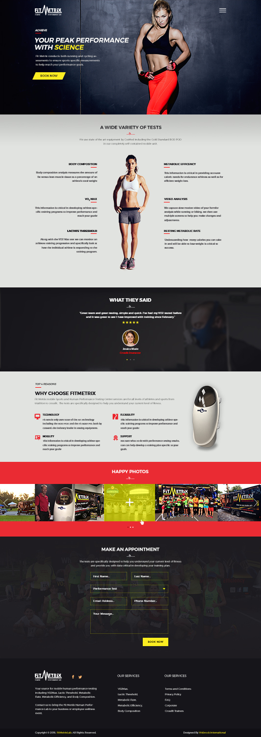 Diseño Web por Dionis para Fit Metrix Lab, Inc | Diseño #11423480