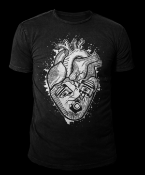 Engine Heart Vector - ONE COLOR | T-Shirt-Design von CREARTIVE