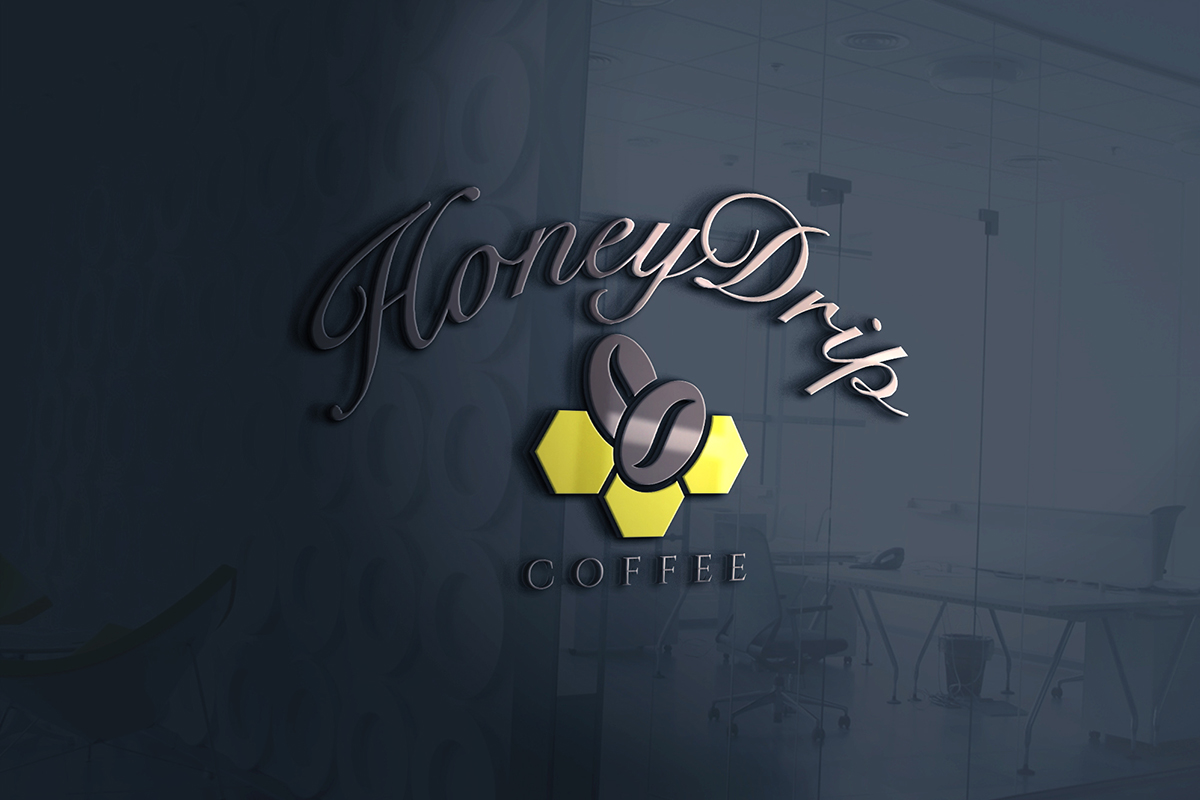 Logo Design by Ather Ali Khan for HoneyDrip Coffee | Design #11336430