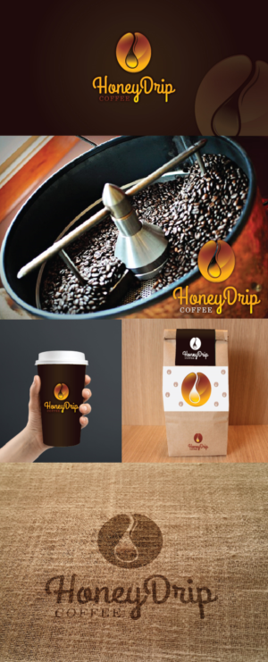 Logo Design by debdesign for HoneyDrip Coffee | Design: #11339198