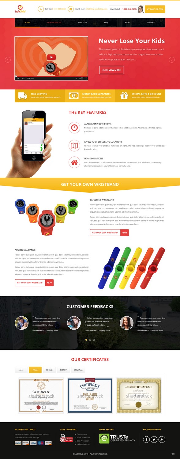 Web Design by pb for SafeChild | Design #11443277