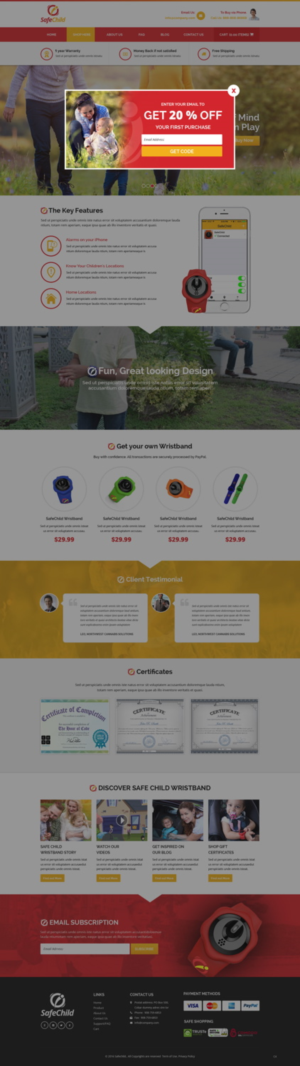 Web Design by pb for SafeChild | Design: #11443425