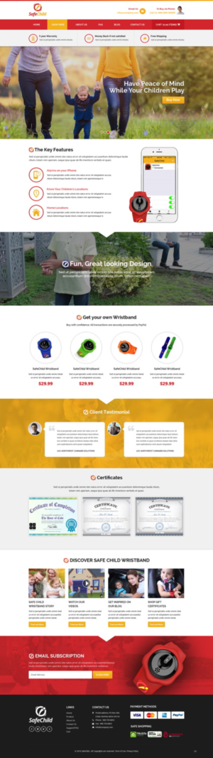 Web Design by pb for SafeChild | Design: #11443426