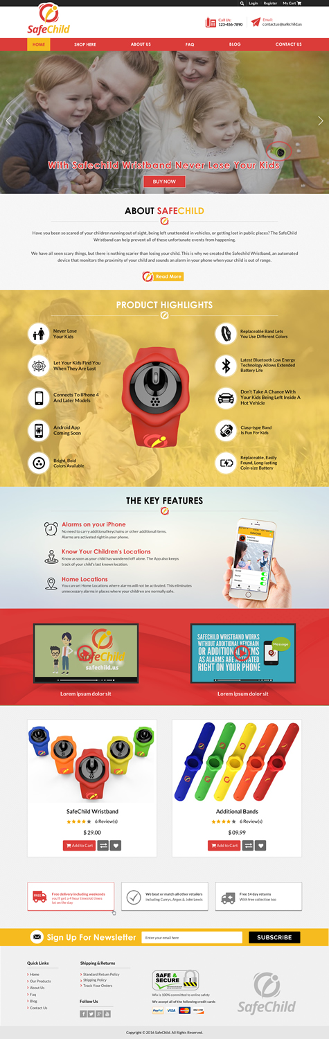 Web Design by Sbss for SafeChild | Design #11442852