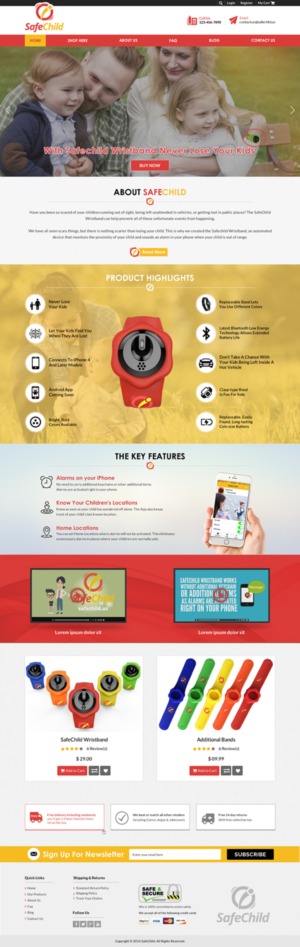Web Design by Sbss for SafeChild | Design: #11442852