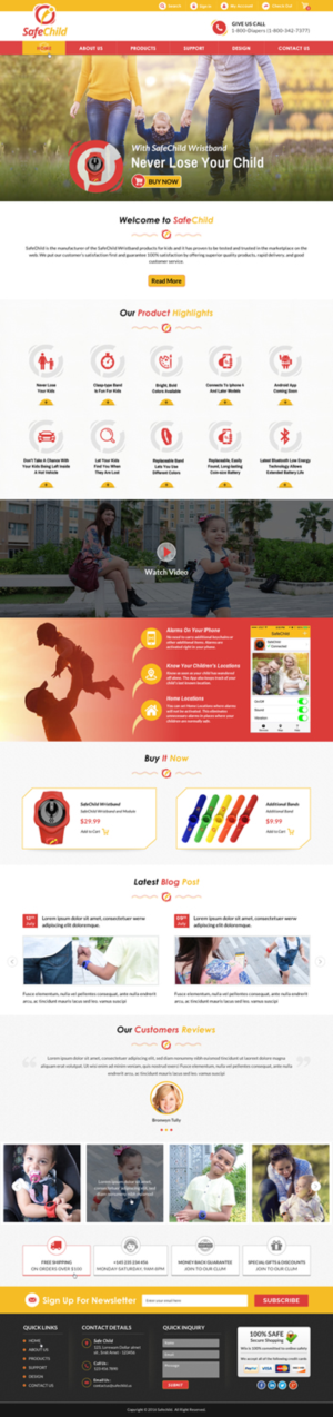 Web Design by Sbss for SafeChild | Design: #11442858