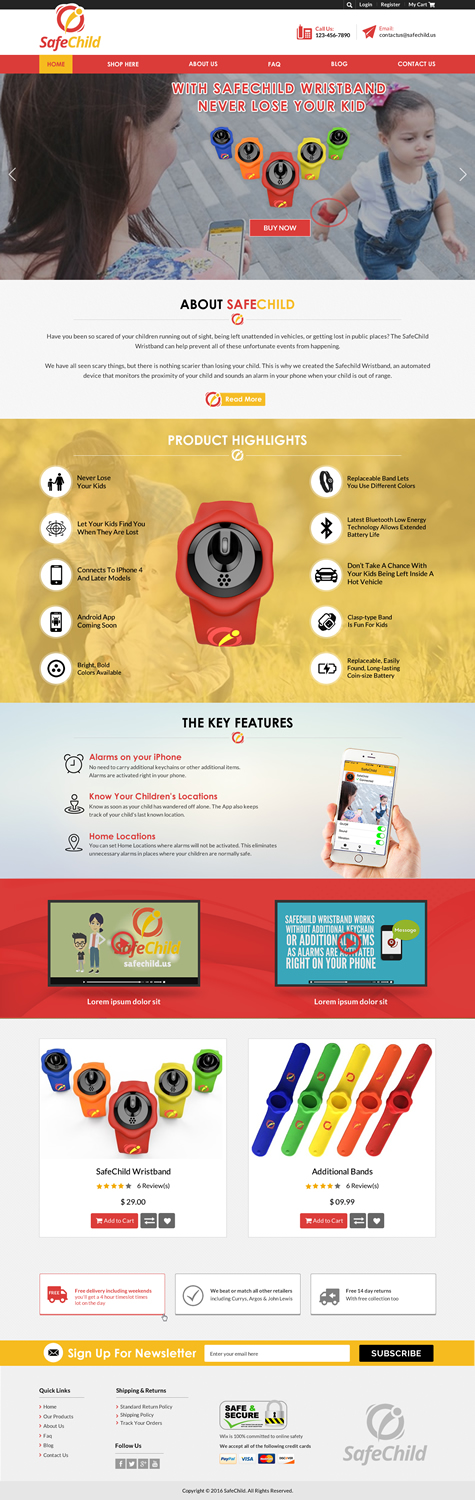 Web Design by Sbss for SafeChild | Design #11442859