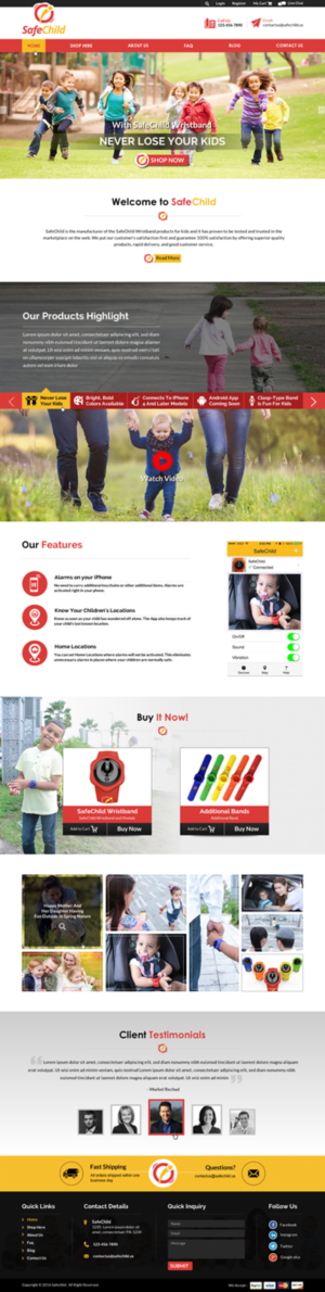 Web Design by Sbss for SafeChild | Design: #11442877