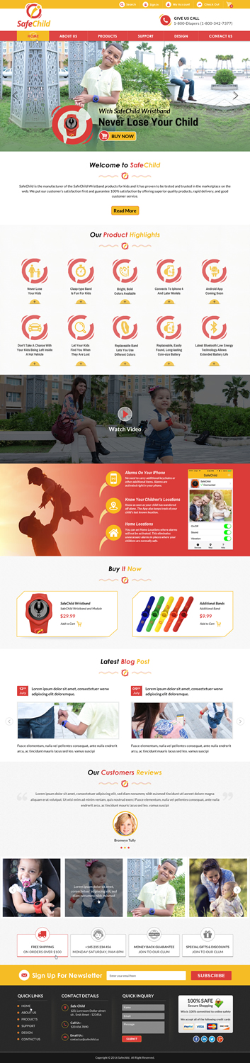 Web Design by Sbss for SafeChild | Design #11442878