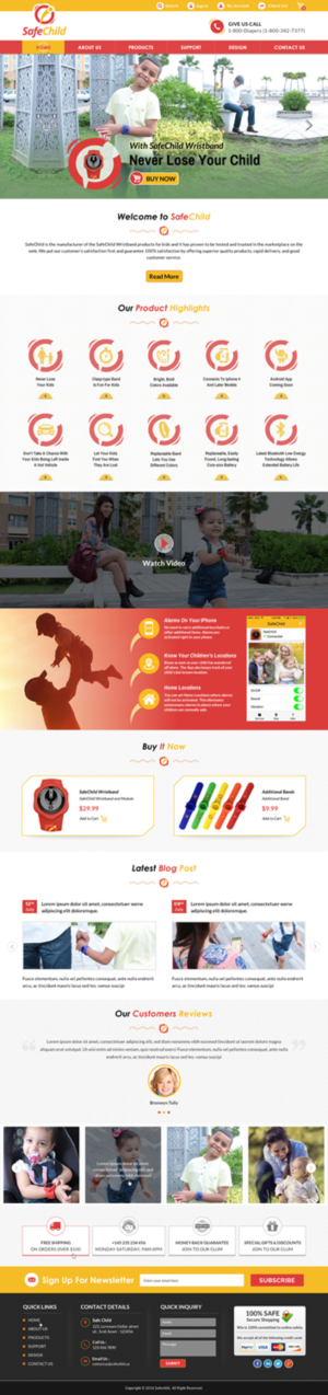 Web Design by Sbss for SafeChild | Design: #11442878