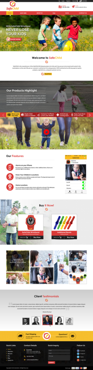 Web Design by Sbss for SafeChild | Design: #11442879