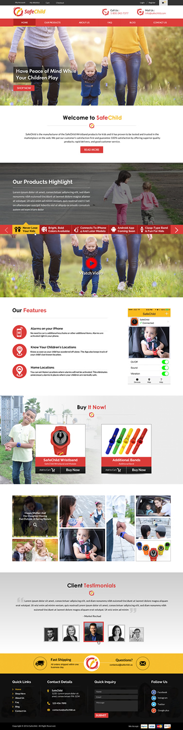 Web Design by Sbss for SafeChild | Design #11443315