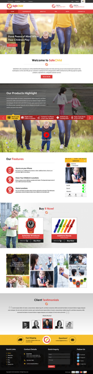 Web Design by Sbss for SafeChild | Design: #11443315