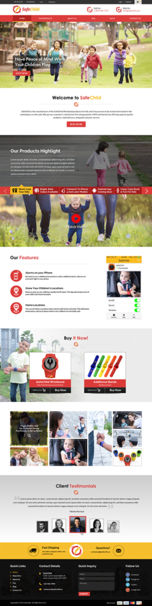 Web Design by Sbss for SafeChild | Design: #11443317