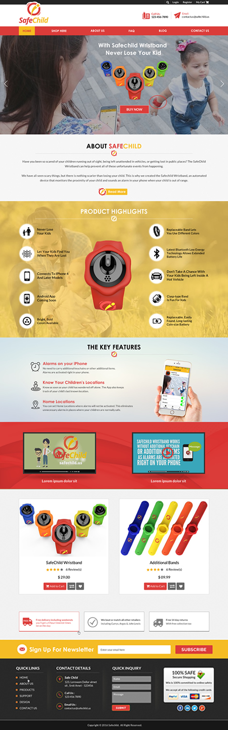 Web Design by Sbss for SafeChild | Design #11444426