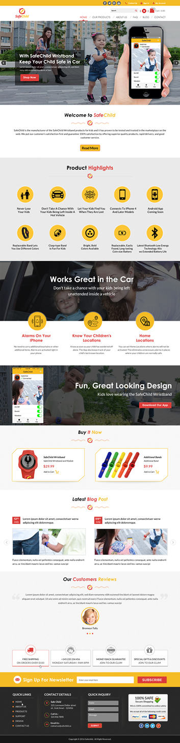 Web Design by Sbss for SafeChild | Design #11462287