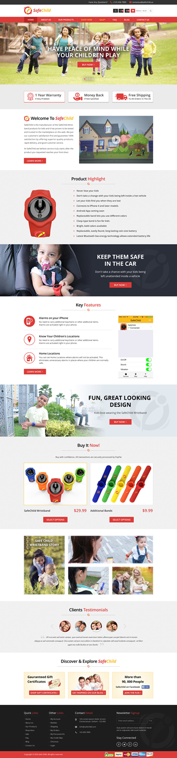 Diseño Web por Sbss para SafeChild | Diseño #11474162