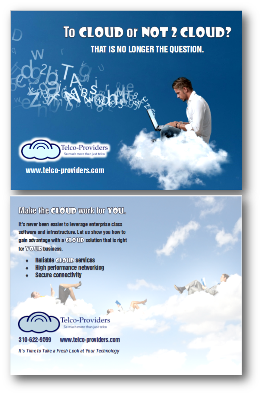 Postcard Design by citygirl17 for Telco-Providers | Design #11338251