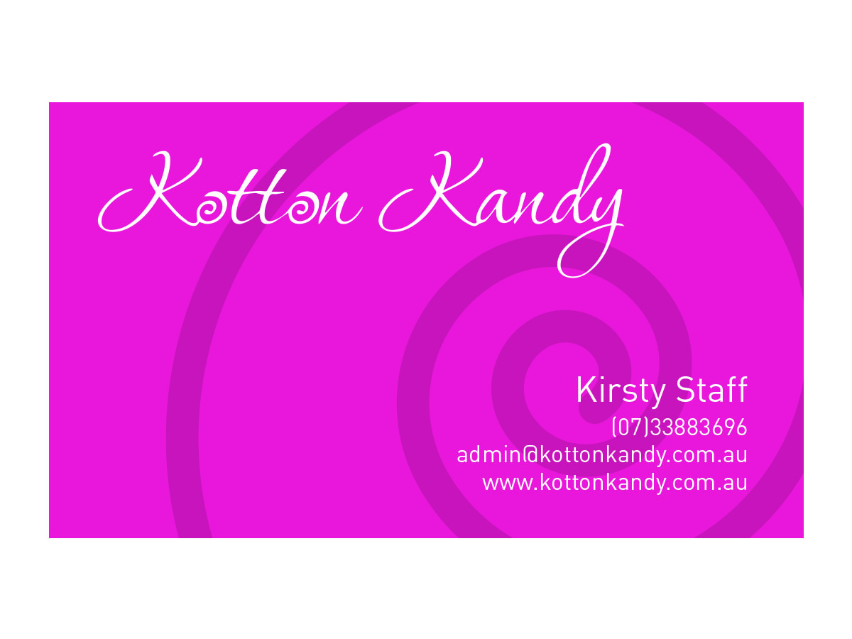 Business Card Design by  Bit Riot for Kotton Kandy | Design #2336815