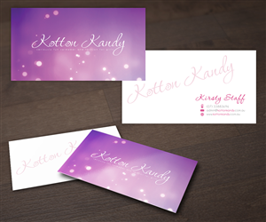 Feminine Business Card Design Galleries For Inspiration Business Card Design For Kotton Kandy By Futuredesigne