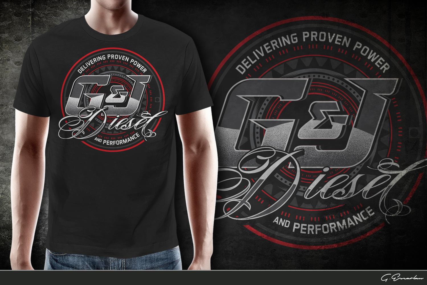 Playful Modern Racing T Shirt Design For G J Diesel By Gek Agentfortysix Design