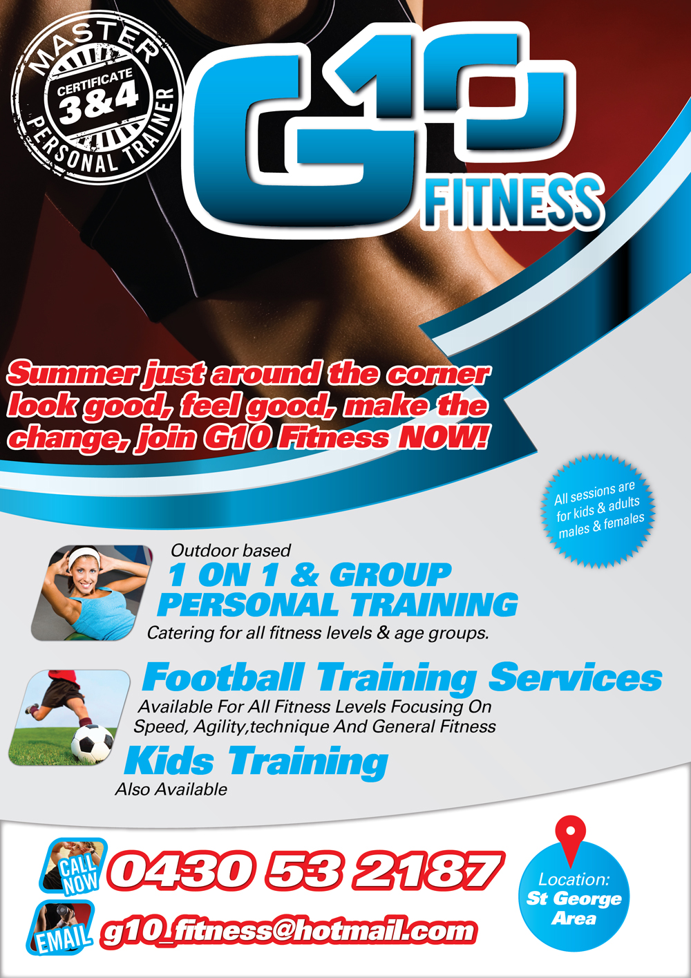 Design de Flyer par Rohan Alexander pour G10 FITNESS & FUTBOL | Design #2318093