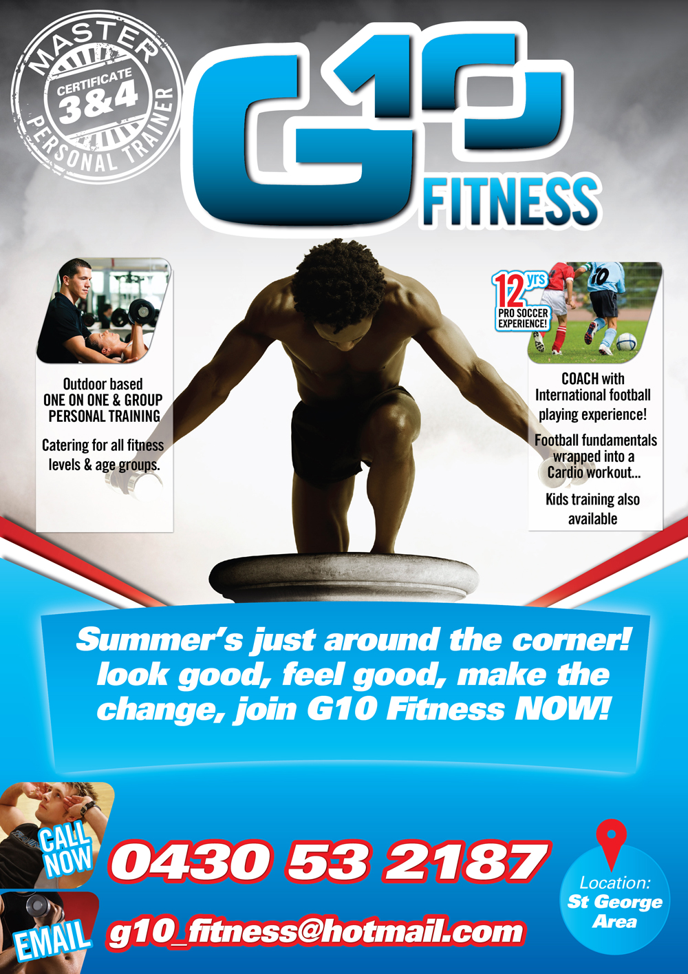 Flyer Design by Rohan Alexander for G10 FITNESS & FUTBOL | Design #2319449