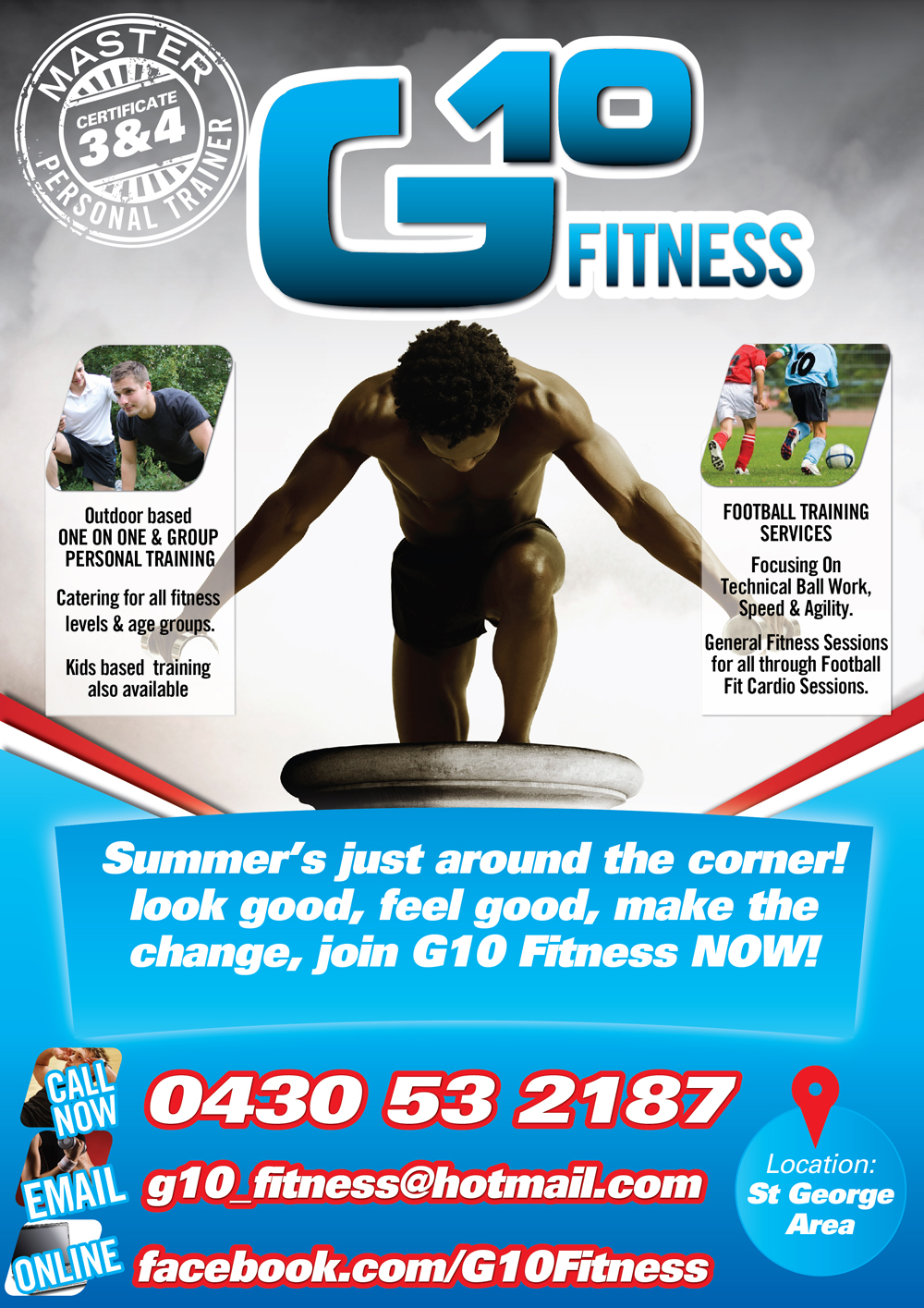 Flyer Design by Rohan Alexander for G10 FITNESS & FUTBOL | Design #2322092