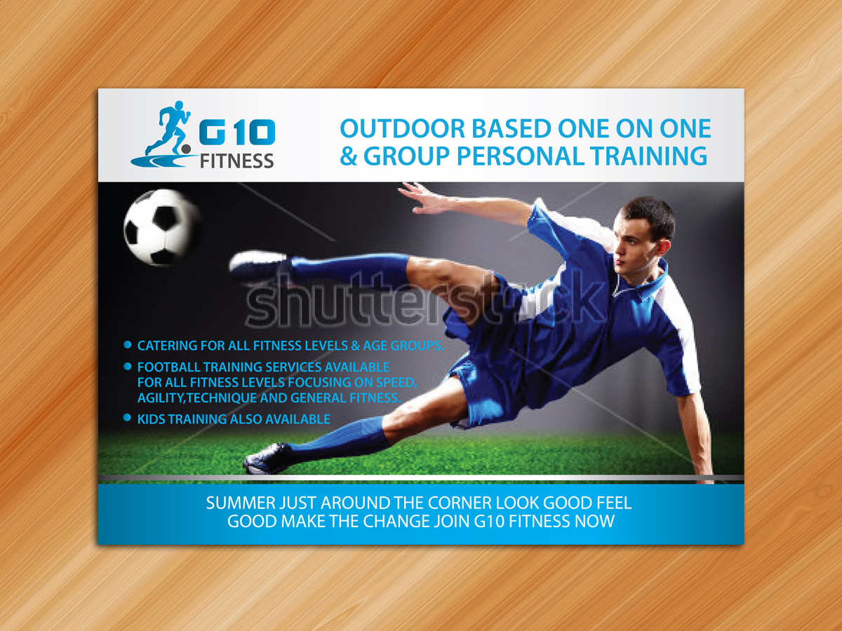 Flyer Design by Sarmishtha Chattopadhyay_loginchange for G10 FITNESS & FUTBOL | Design #2317601