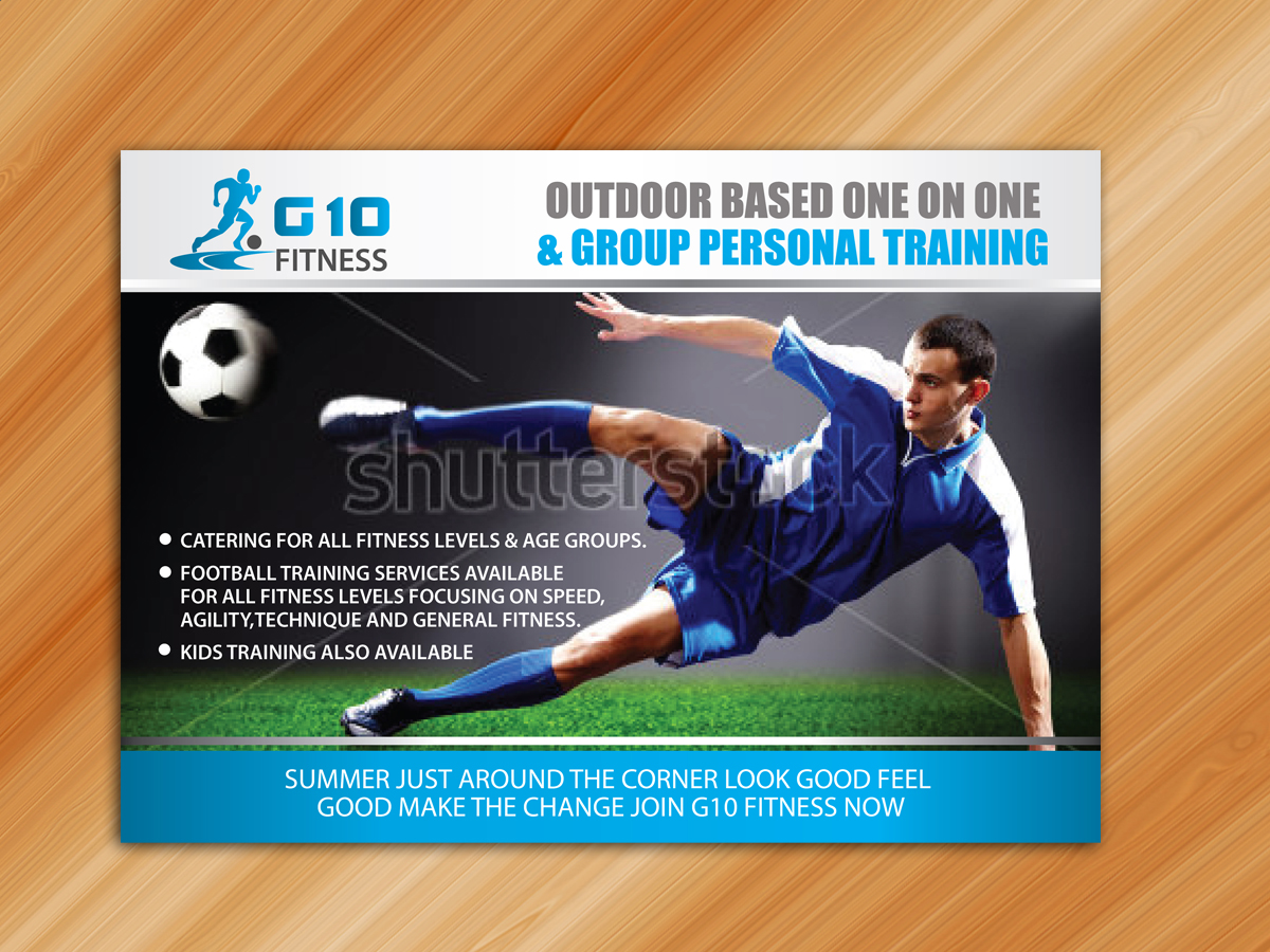 Flyer Design by Sarmishtha Chattopadhyay_loginchange for G10 FITNESS & FUTBOL | Design #2317646