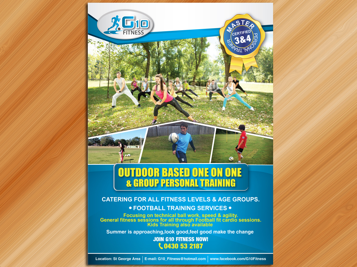 Flyer Design by Sarmishtha Chattopadhyay_loginchange for G10 FITNESS & FUTBOL | Design #2325267
