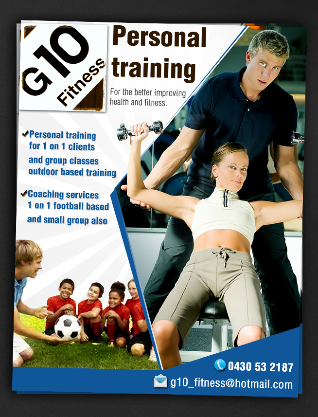 Flyer Design by ESolz Technologies for G10 FITNESS & FUTBOL | Design #2316179