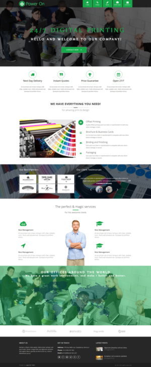 Hi-Tech looking WordPress design for Power On Technologies | Diseño Web por bdesigner9