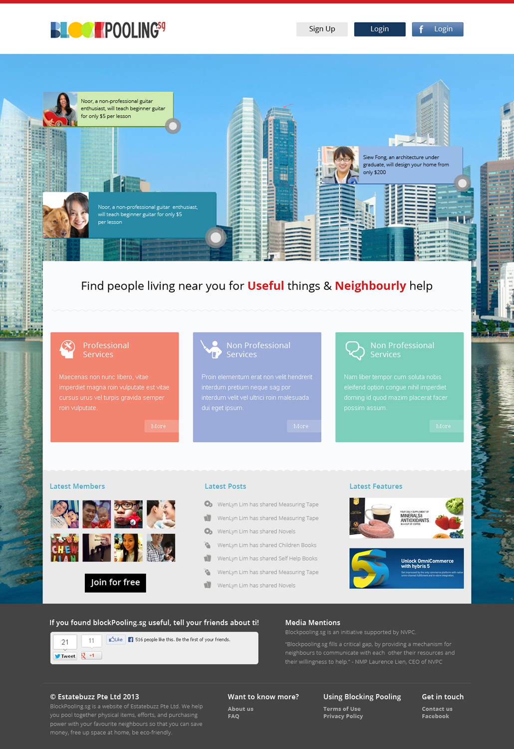 Landing Page Design by OM for Estatebuzz Pte Ltd | Design #2321749