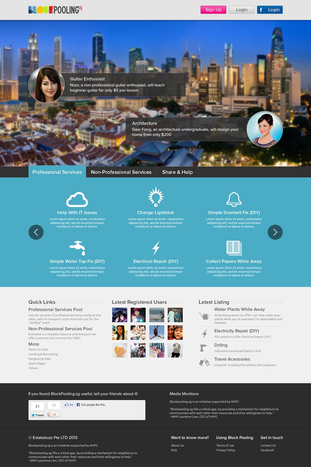 Landing Page Design by OM for Estatebuzz Pte Ltd | Design #2321763