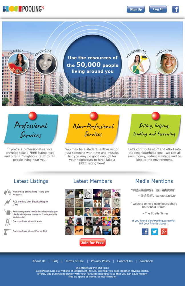 Landing Page Design by chuan for Estatebuzz Pte Ltd | Design #2321890