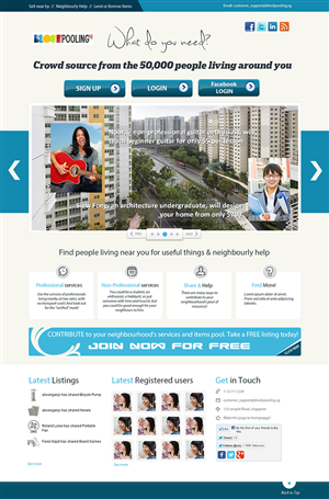 Community-based social network needs a new landing page | Diseño de Página de Aterrizaje por Graphicsbox