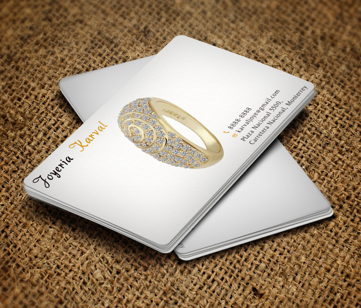 Visitenkarten-Design von Verified artistry (Design garden) für Joyeria Karval | Design #11378307