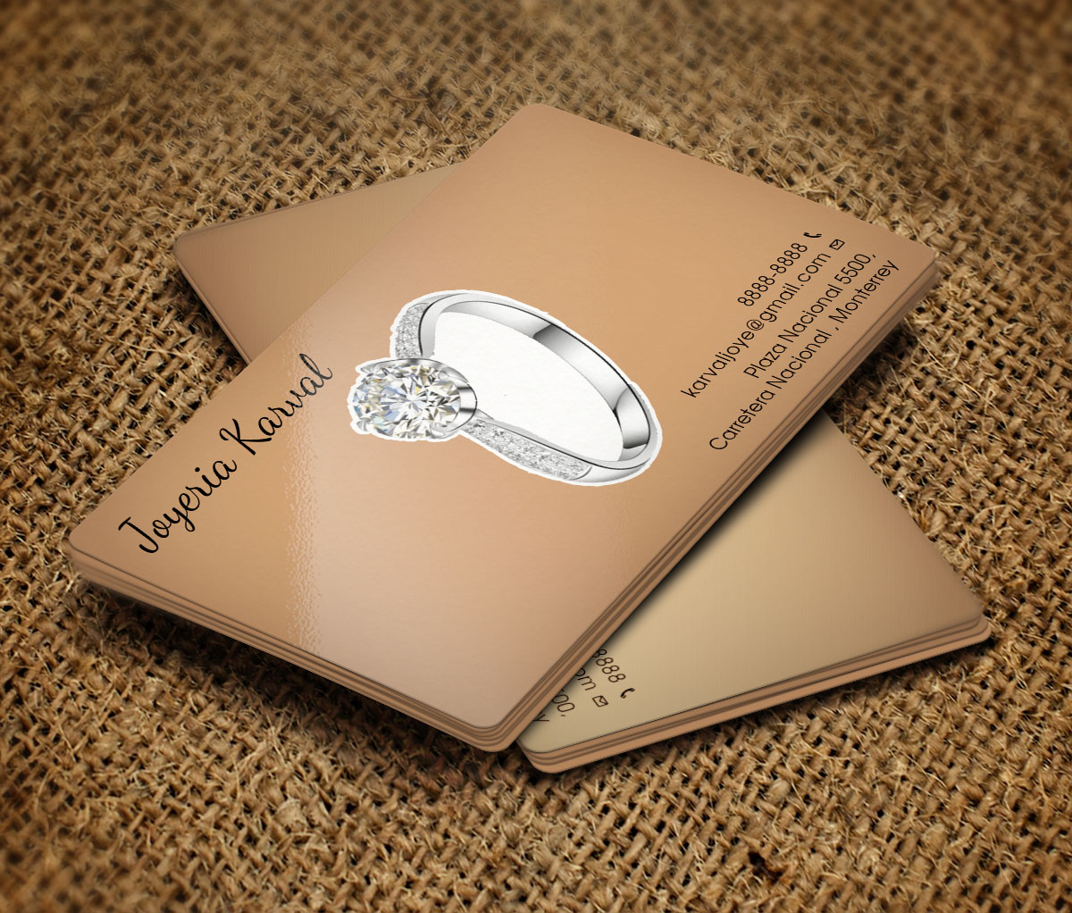 Business Card Design by Verified artistry (Design garden) for Joyeria Karval | Design #11378356