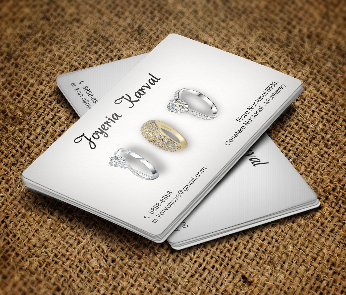 Business Card Design by Verified artistry (Design garden) for Joyeria Karval | Design #11378360
