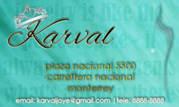 Business Card Design by GeebzV for Joyeria Karval | Design #11365185
