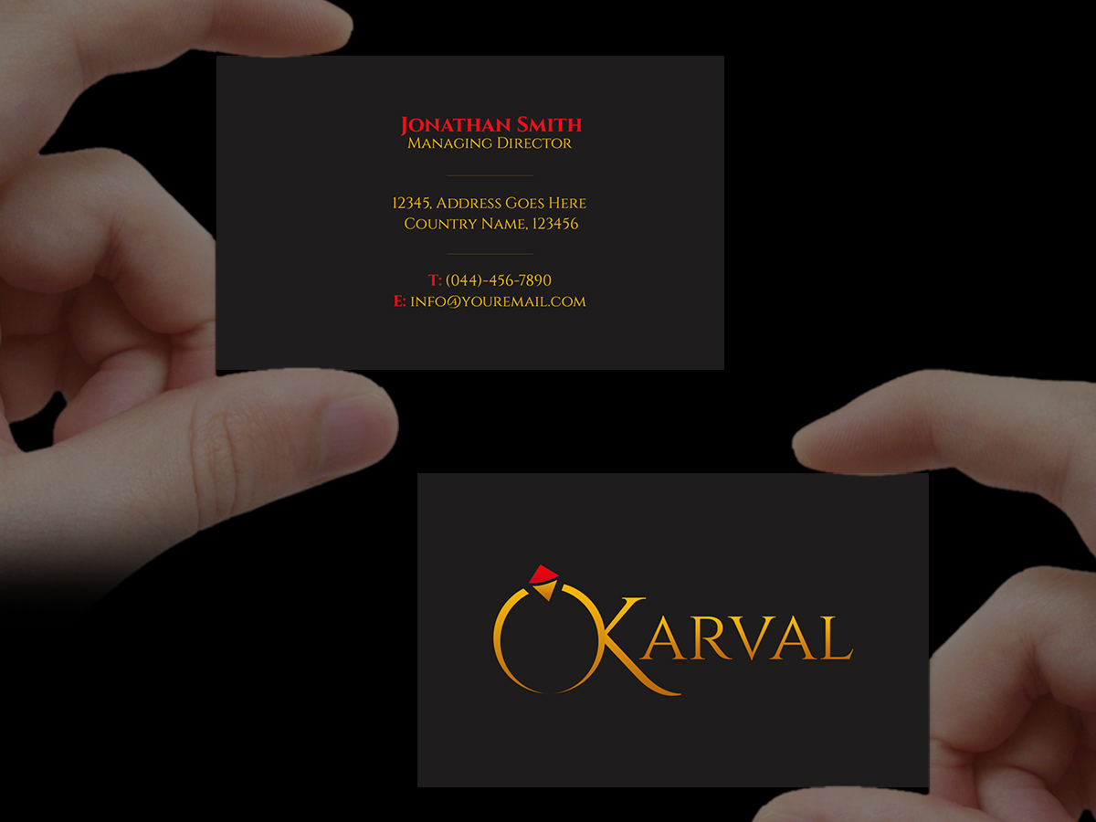 Business Card Design by Creations Box 2015 for Joyeria Karval | Design #11359240